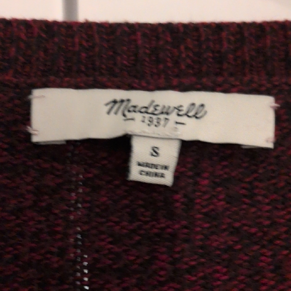 Madewell Deep Burgundy Cardigan Sweater - Picture 5 of 6